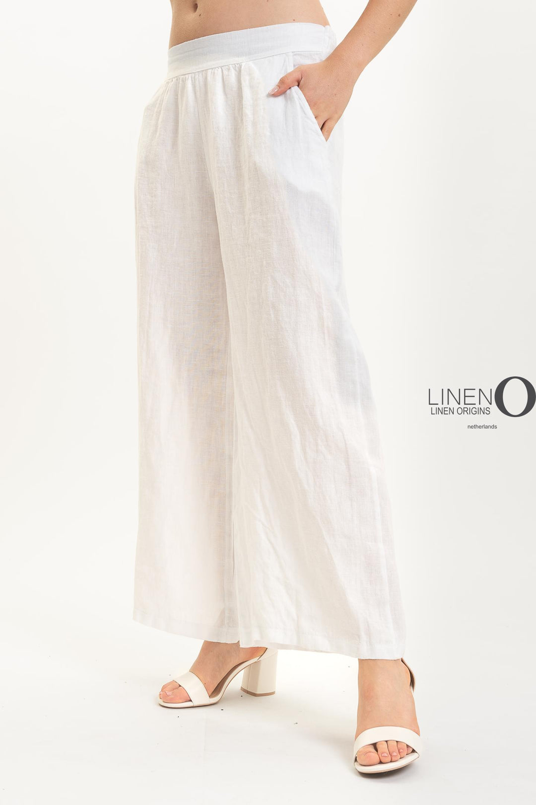 French Linen Pant Straight Leg Flat Waist - Breathable Naturals | Glam & Fame Clothing