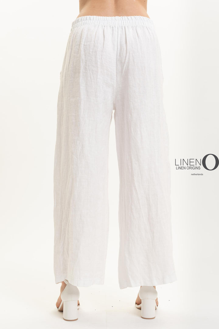French Linen Pant Straight Leg Flat Waist - Breathable Naturals | Glam & Fame Clothing