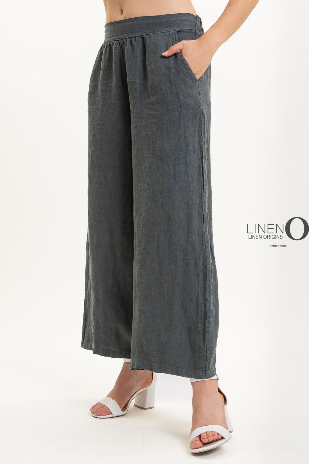 French Linen Pant Straight Leg Flat Waist - Breathable Naturals | Glam & Fame Clothing