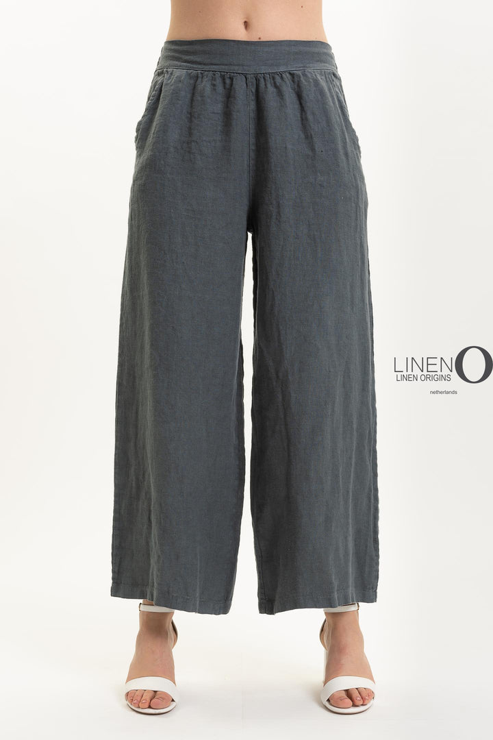 French Linen Pant Straight Leg Flat Waist - Breathable Naturals | Glam & Fame Clothing