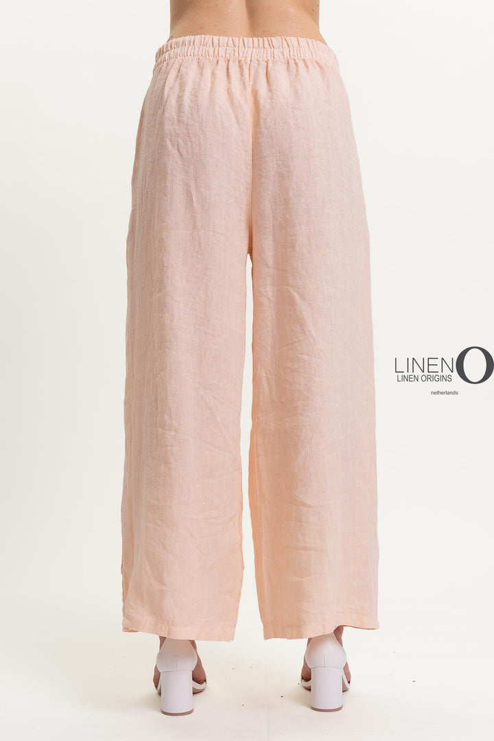French Linen Pant Straight Leg Flat Waist
