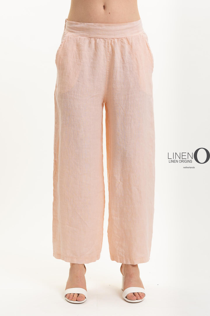 French Linen Pant Straight Leg Flat Waist