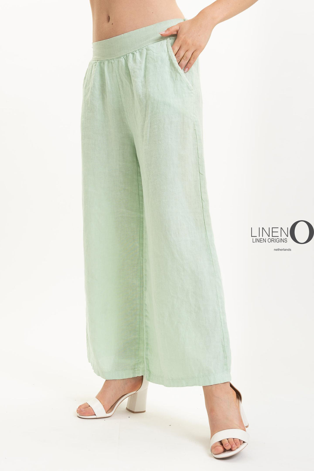 French Linen Pant Straight Leg Flat Waist - Breathable Naturals | Glam & Fame Clothing