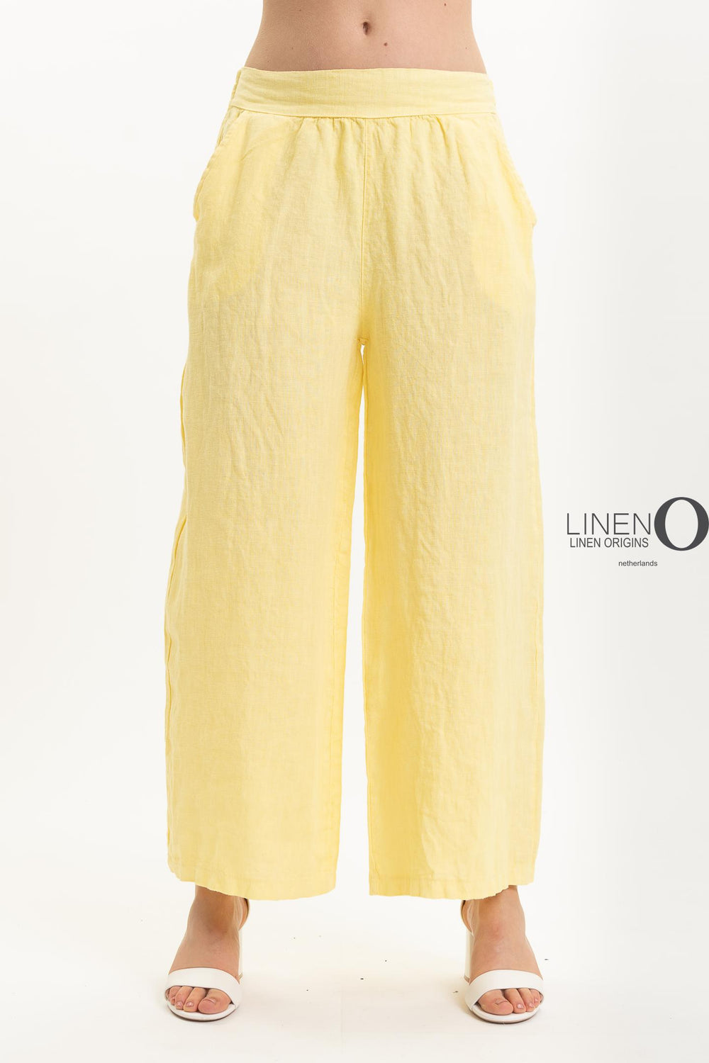 French Linen Pant Straight Leg Flat Waist - Breathable Naturals | Glam & Fame Clothing