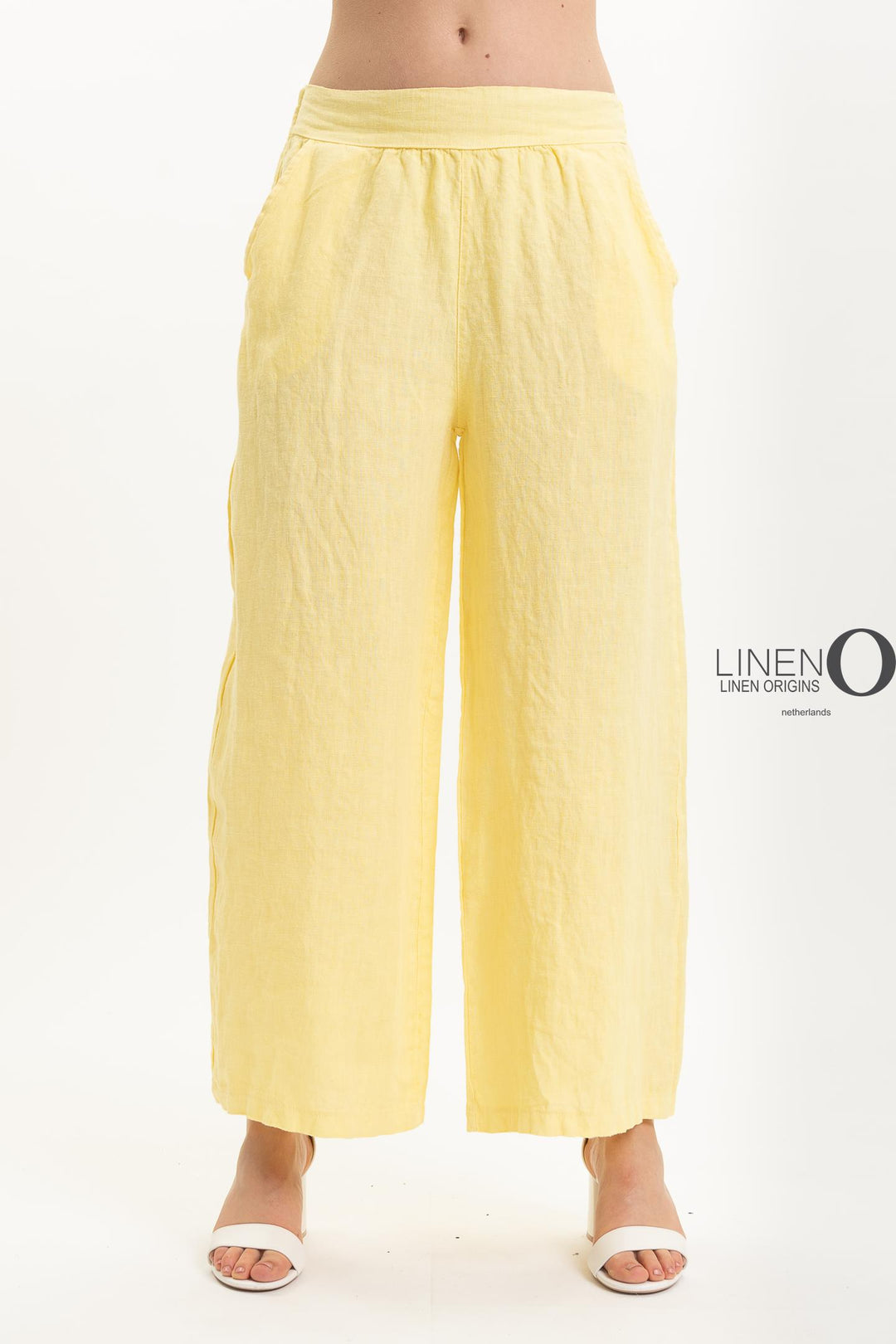 French Linen Pant Straight Leg Flat Waist - Breathable Naturals | Glam & Fame Clothing