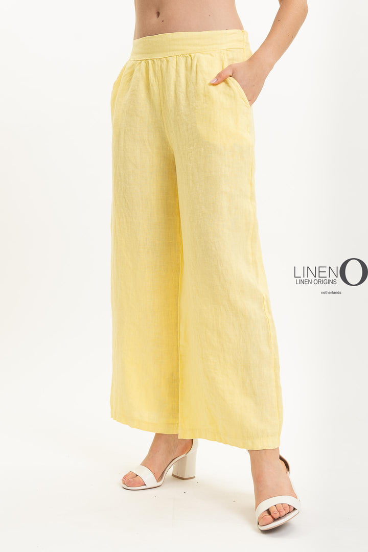 French Linen Pant Straight Leg Flat Waist - Breathable Naturals | Glam & Fame Clothing