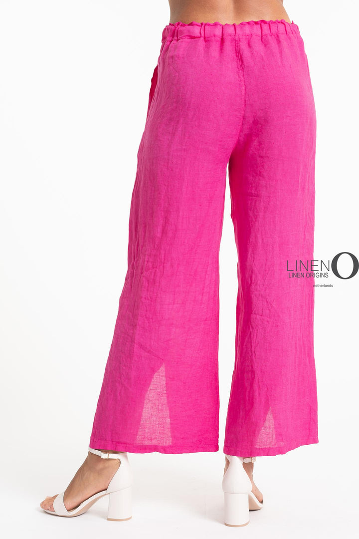 French Linen Pant Front Slits - Breathable Naturals | Glam & Fame Clothing