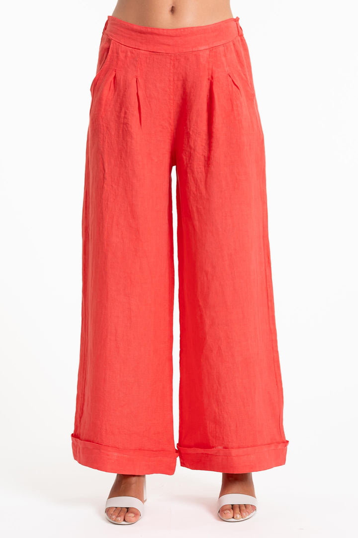 French Linen Trouser Premium Woven - Breathable Naturals | Glam & Fame Clothing
