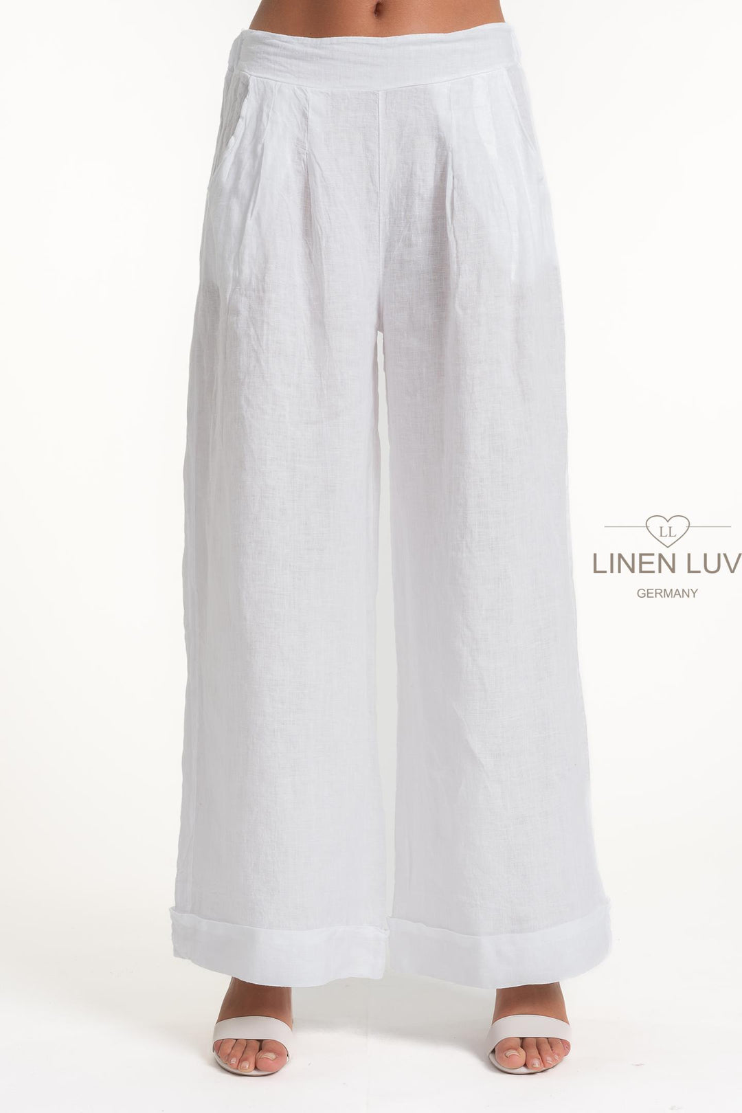 French Linen Trouser Premium Woven - Breathable Naturals | Glam & Fame Clothing