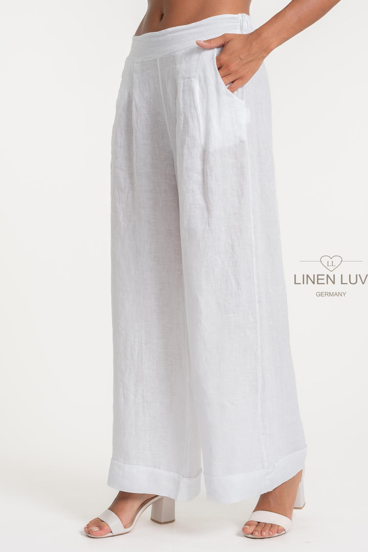 French Linen Trouser Premium Woven - Breathable Naturals | Glam & Fame Clothing