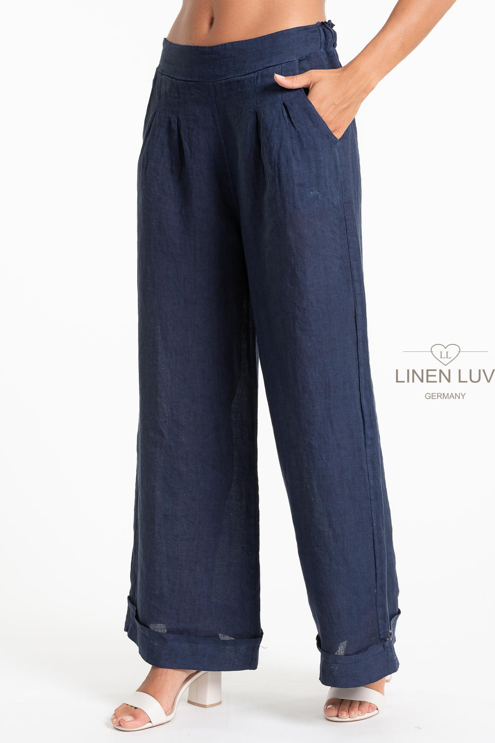 French Linen Trouser Premium Woven - Breathable Naturals | Glam & Fame Clothing