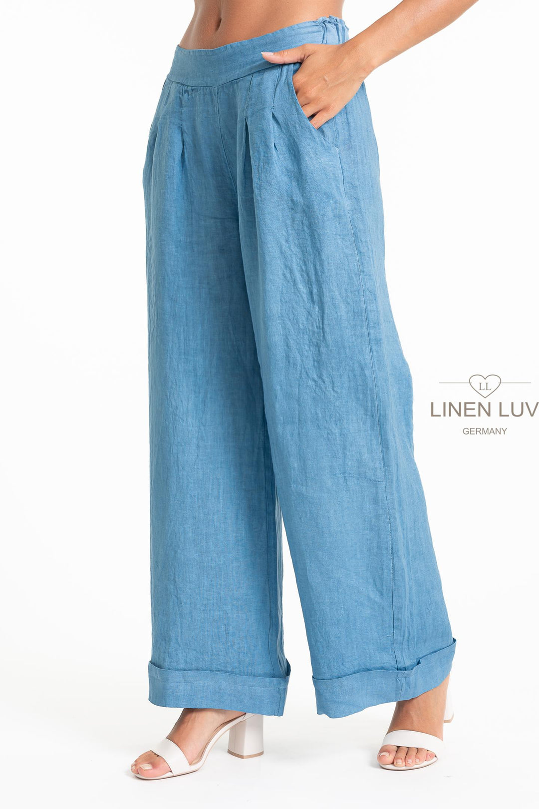 French Linen Trouser Premium Woven - Breathable Naturals | Glam & Fame Clothing