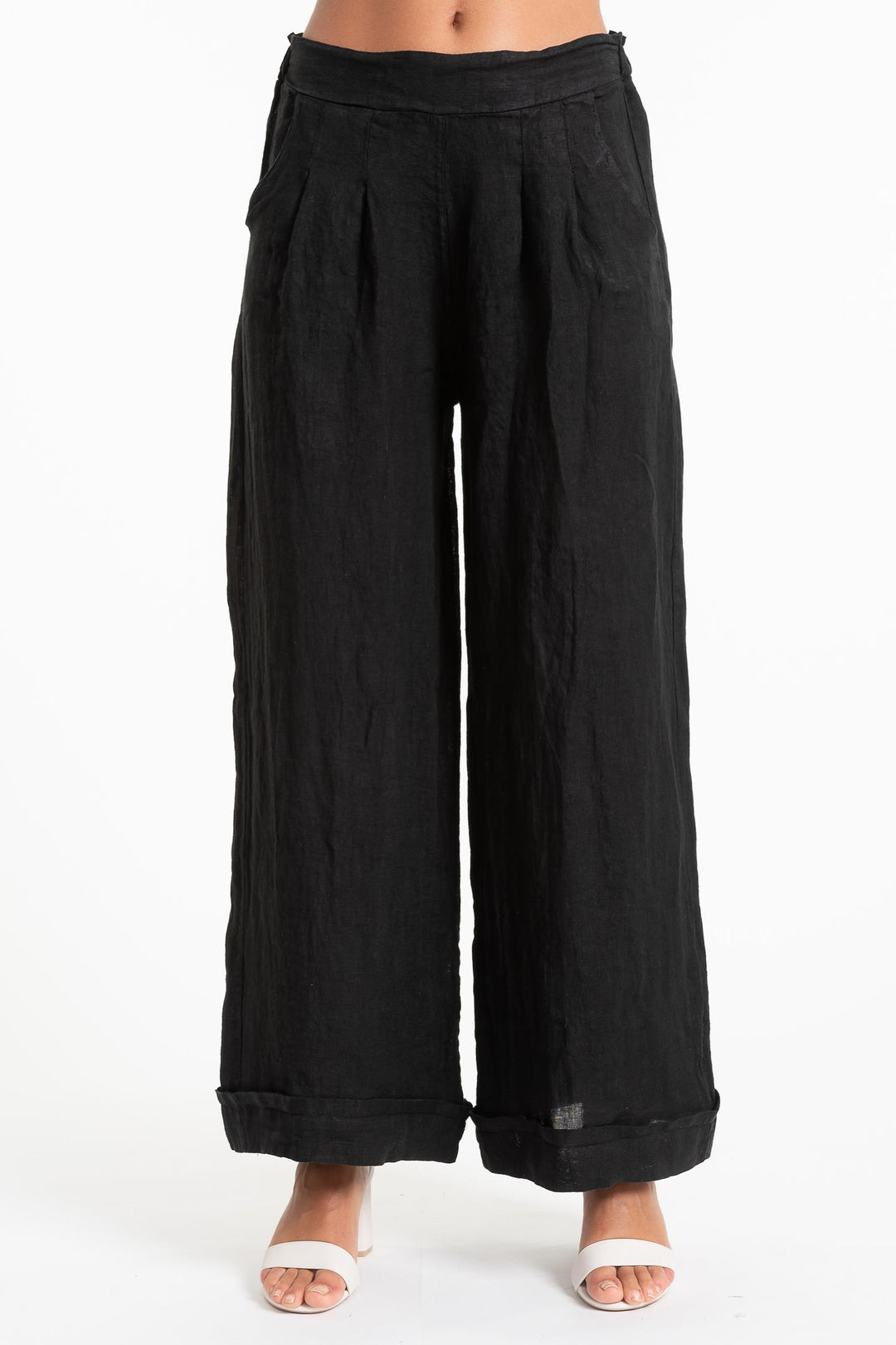 French Linen Trouser Premium Woven - Breathable Naturals | Glam & Fame Clothing