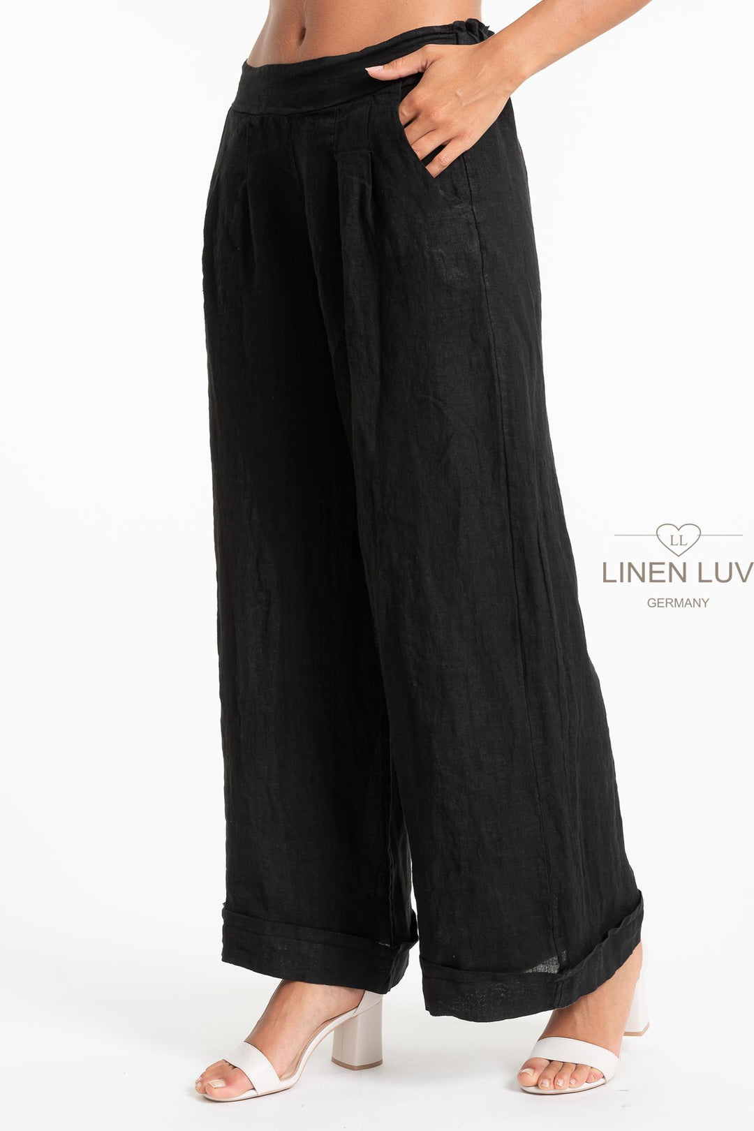 French Linen Trouser Premium Woven - Breathable Naturals | Glam & Fame Clothing