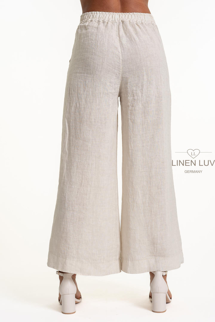 Premium French Linen Wide Leg Pant - Breathable Naturals | Glam & Fame Clothing