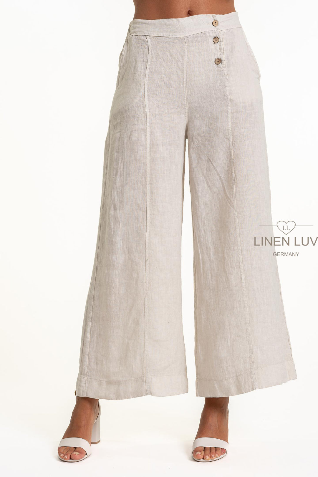 Premium French Linen Wide Leg Pant - Breathable Naturals | Glam & Fame Clothing