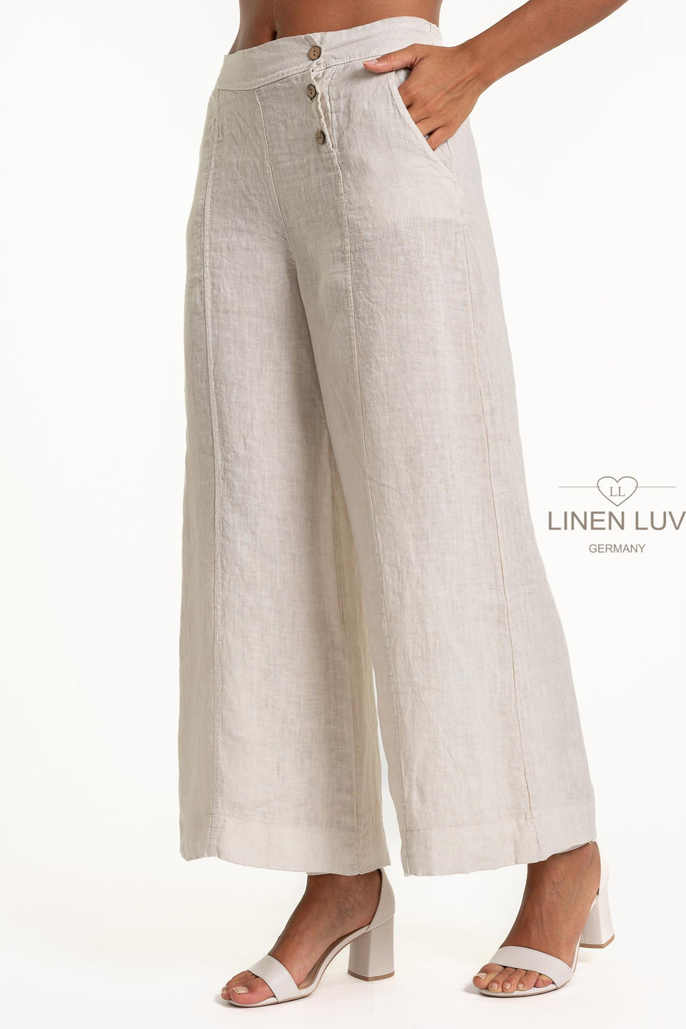 Premium French Linen Wide Leg Pant - Breathable Naturals | Glam & Fame Clothing