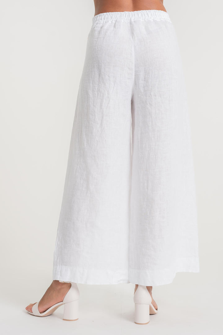 Premium French Linen Wide Leg Pant - Breathable Naturals | Glam & Fame Clothing 