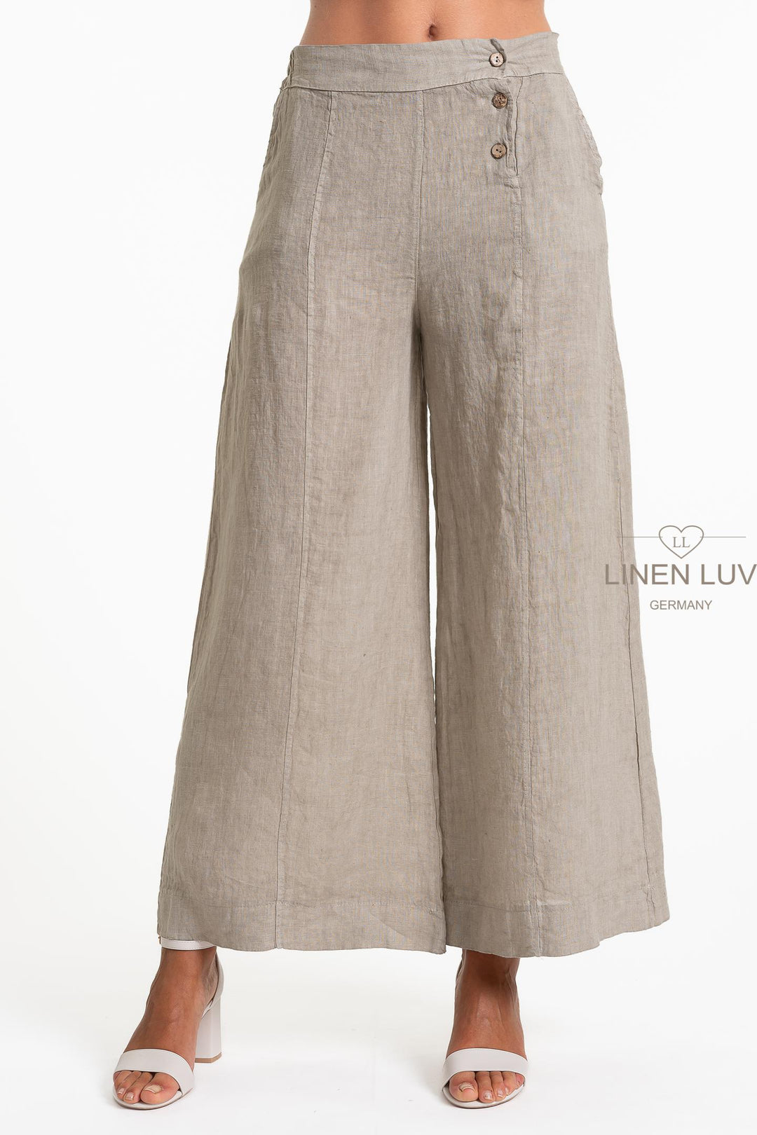 Premium French Linen Wide Leg Pant - Breathable Naturals | Glam & Fame Clothing