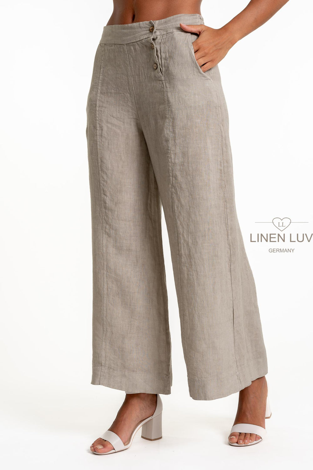 Premium French Linen Wide Leg Pant - Breathable Naturals | Glam & Fame Clothing