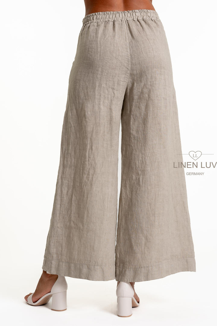 Premium French Linen Wide Leg Pant - Breathable Naturals | Glam & Fame Clothing