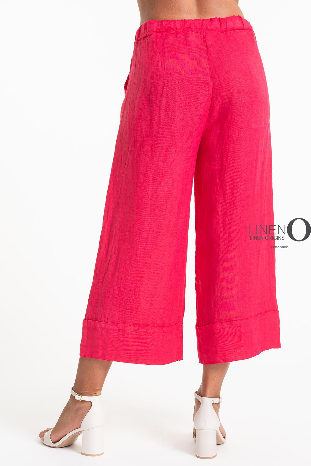 French Linen Crop Palazzo Broad Cuff - Breathable Naturals | Glam & Fame Clothing