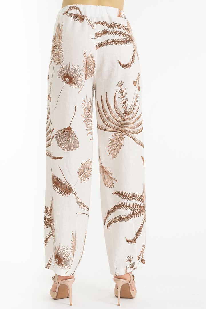 French Linen Straight Pant Print
