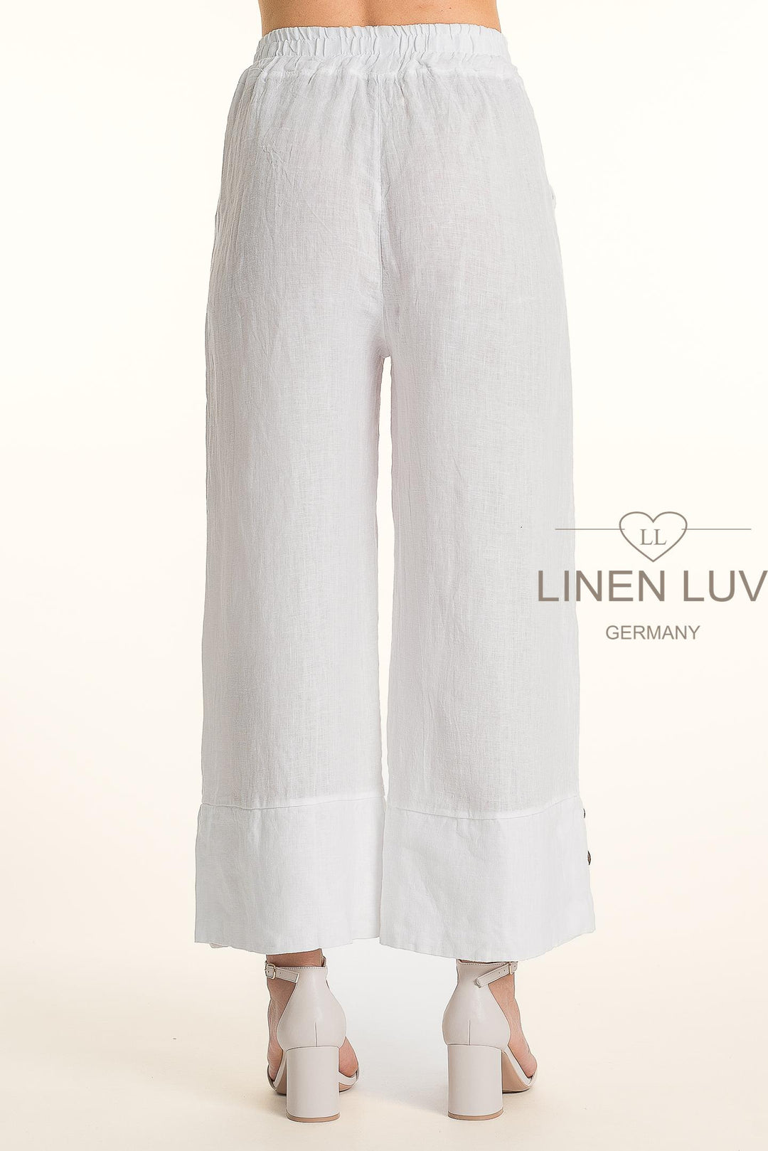 French Linen Wide Leg Button Pants - Breathable Naturals | Glam & Fame Clothing