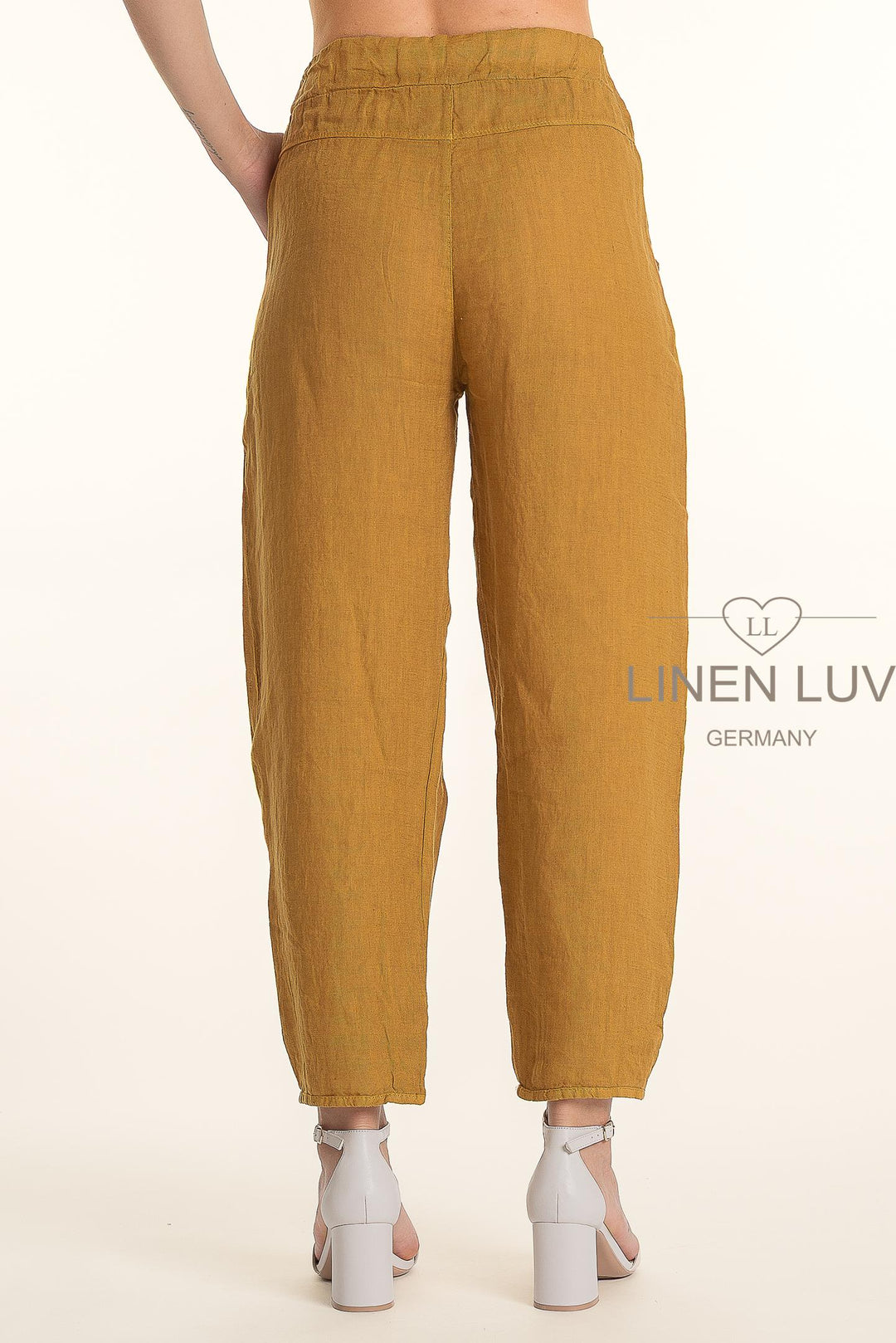 French Linen Pant Twist Hem Accent - Breathable Naturals | Glam & Fame Clothing