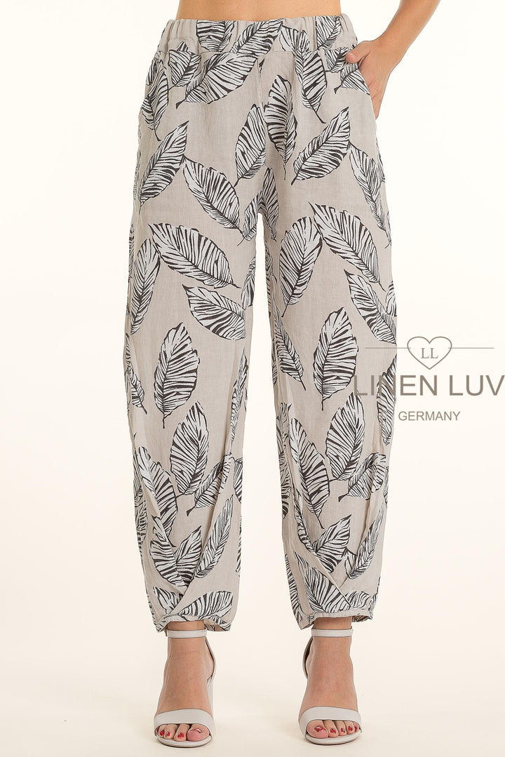 French Linen Pant Twist Hem Accent - Breathable Naturals | Glam & Fame Clothing