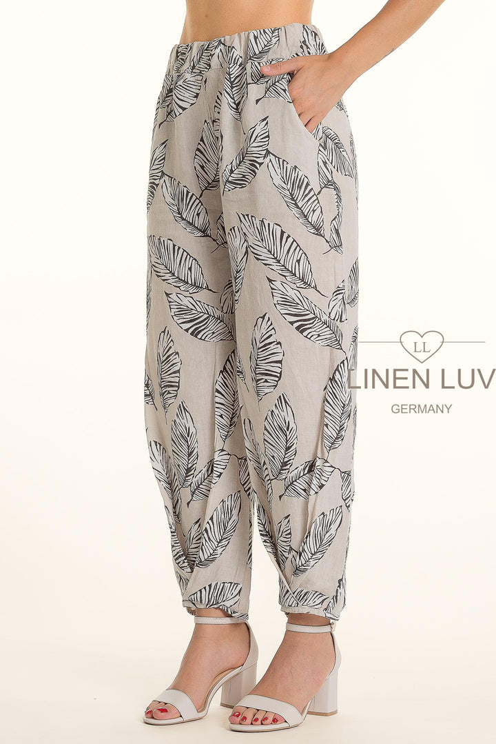 French Linen Pant Twist Hem Accent - Breathable Naturals | Glam & Fame Clothing