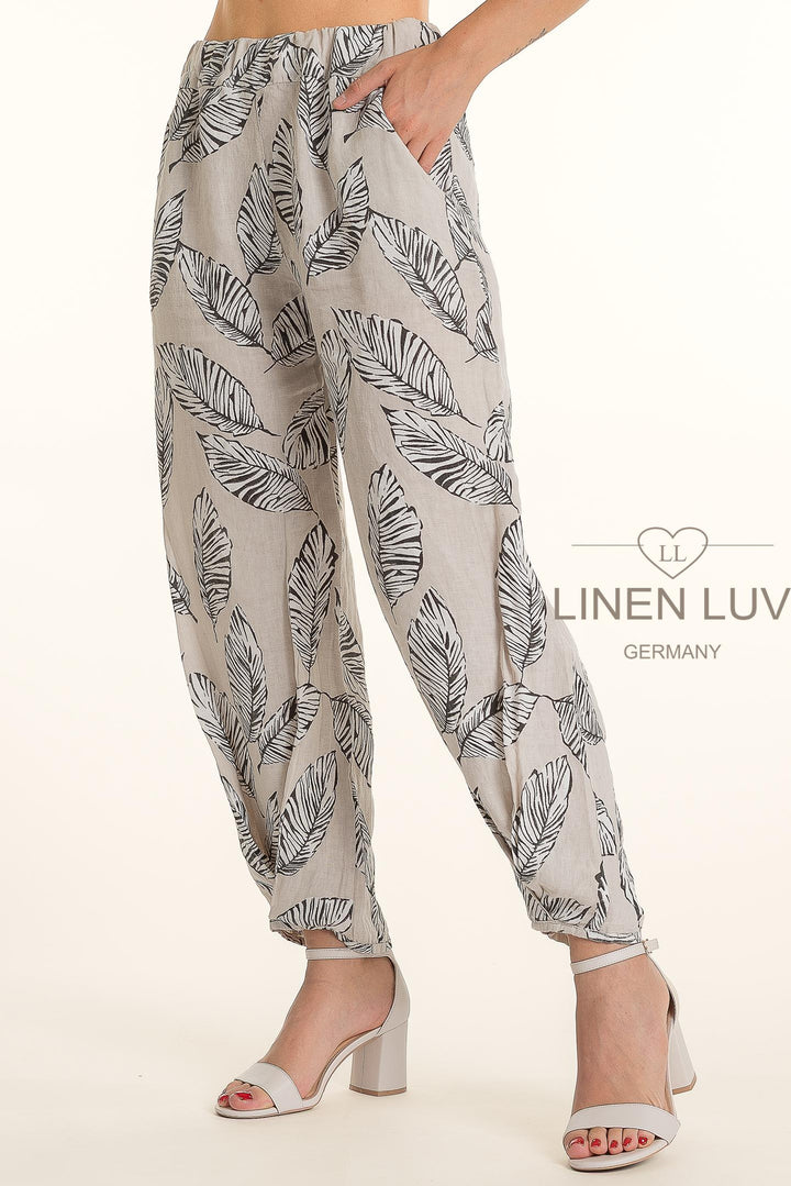 French Linen Pant Twist Hem Accent - Breathable Naturals | Glam & Fame Clothing
