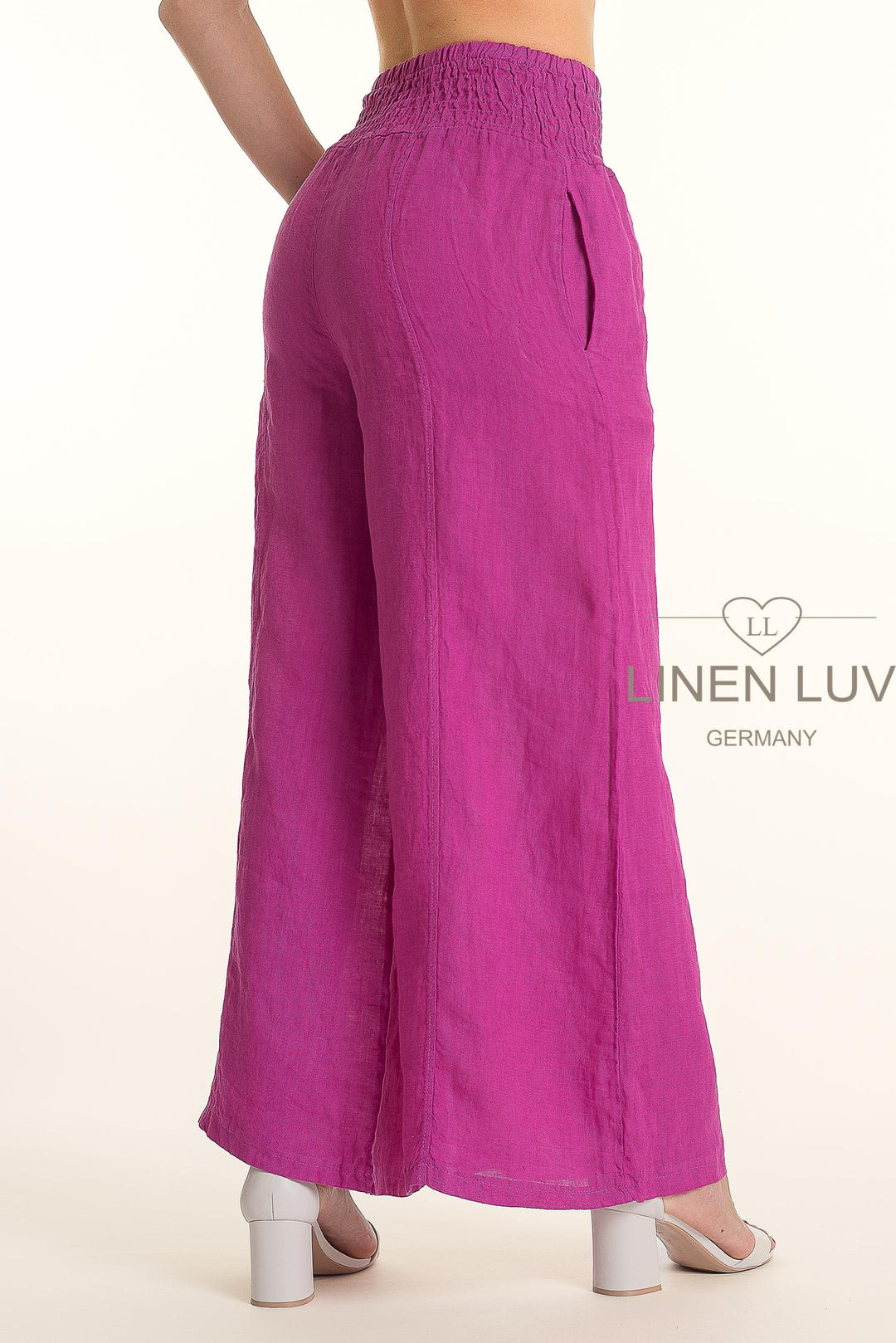 French Linen Wide Leg Pants - Breathable Naturals | Glam & Fame Clothing