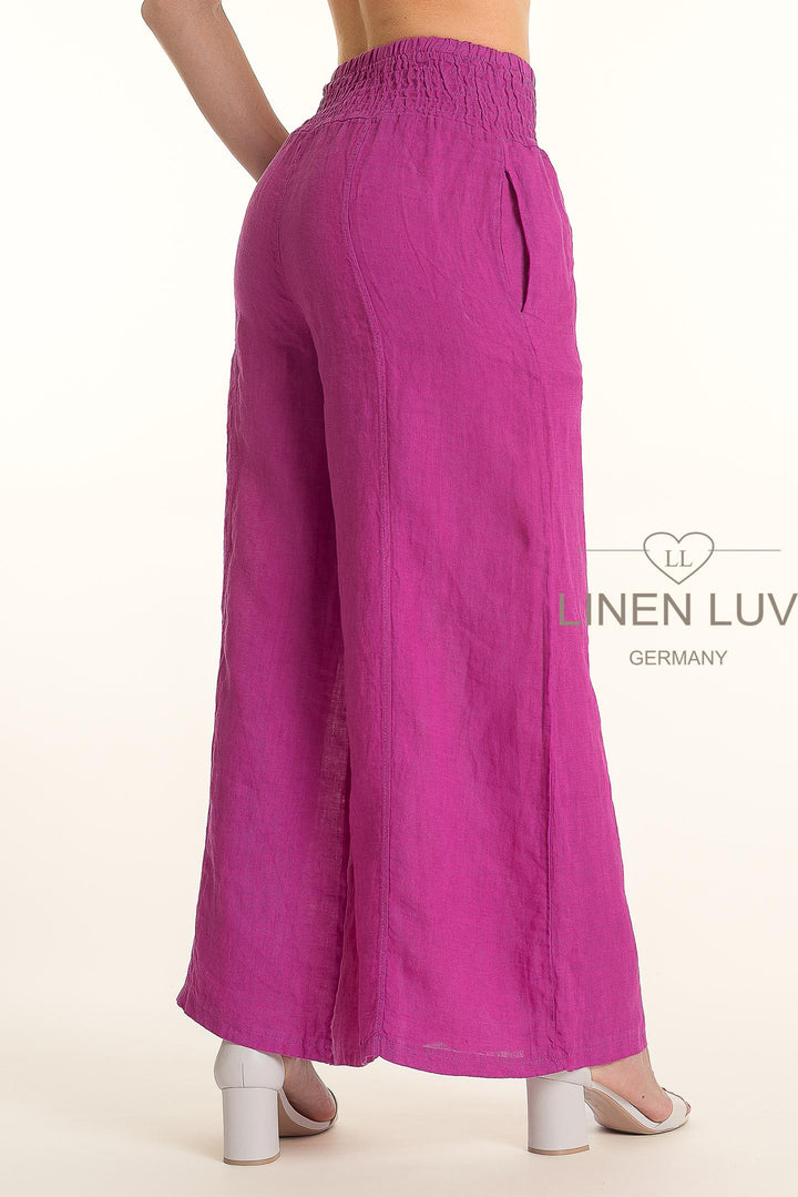 French Linen Wide Leg Pants - Breathable Naturals | Glam & Fame Clothing