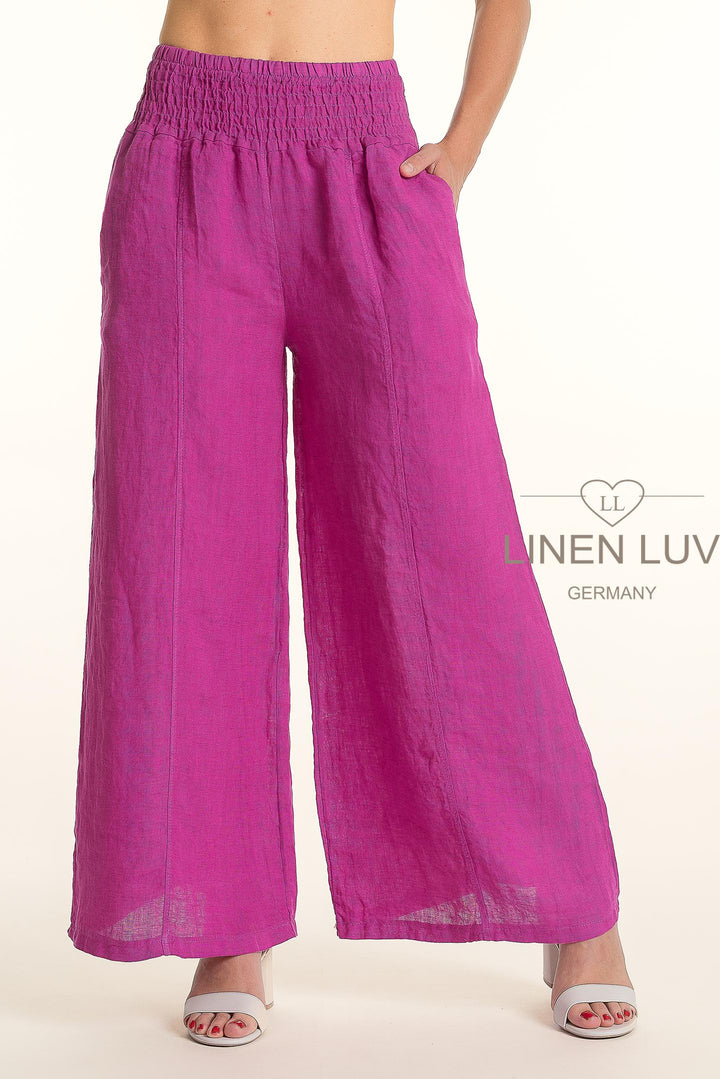 French Linen Wide Leg Pants - Breathable Naturals | Glam & Fame Clothing