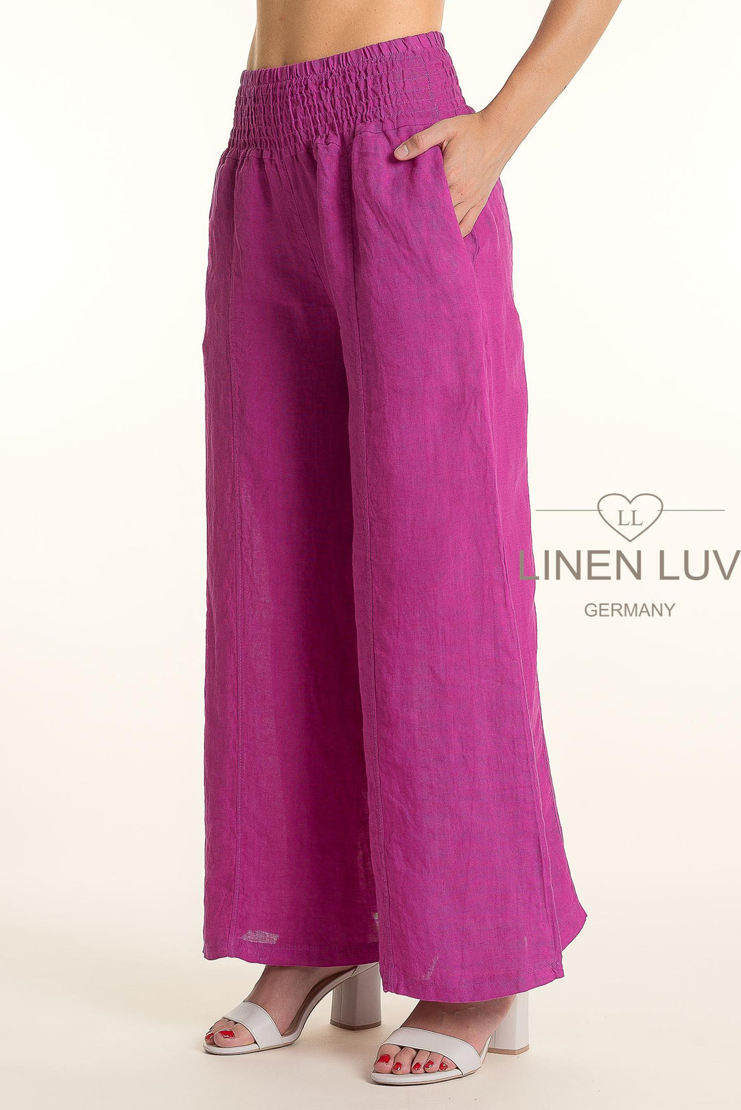 French Linen Wide Leg Pants - Breathable Naturals | Glam & Fame Clothing