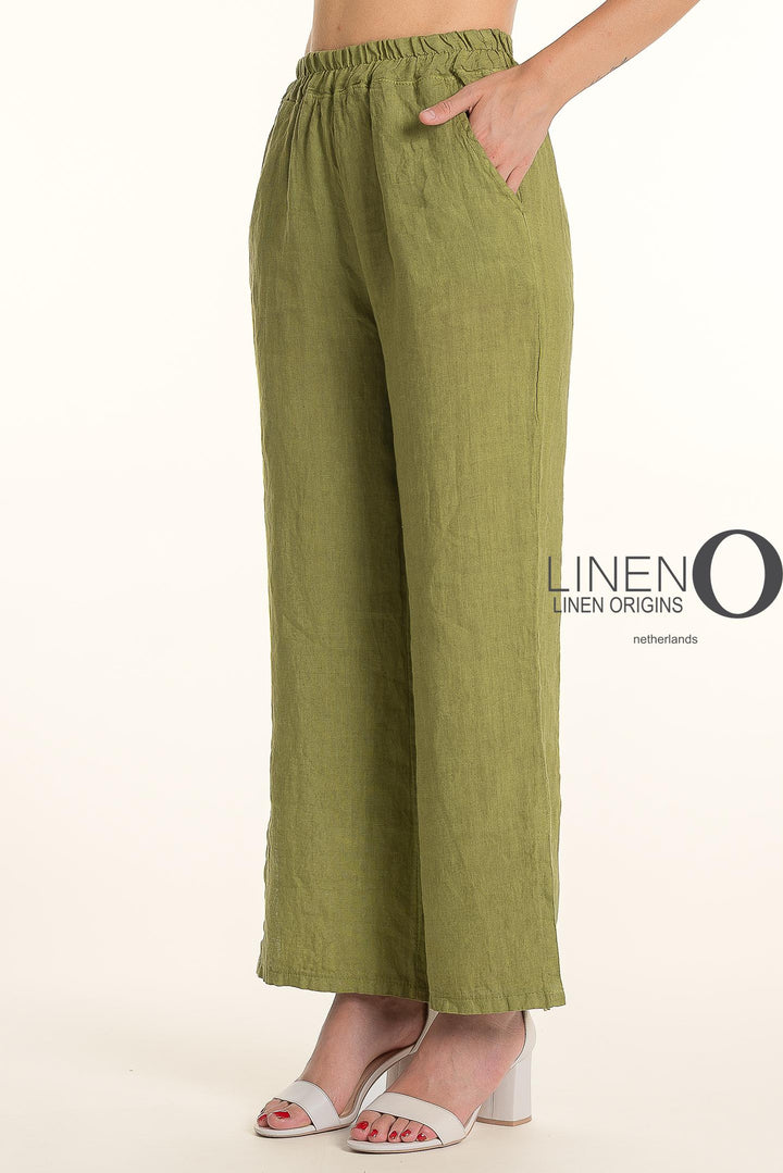 French Linen Pant Straight Leg Slits