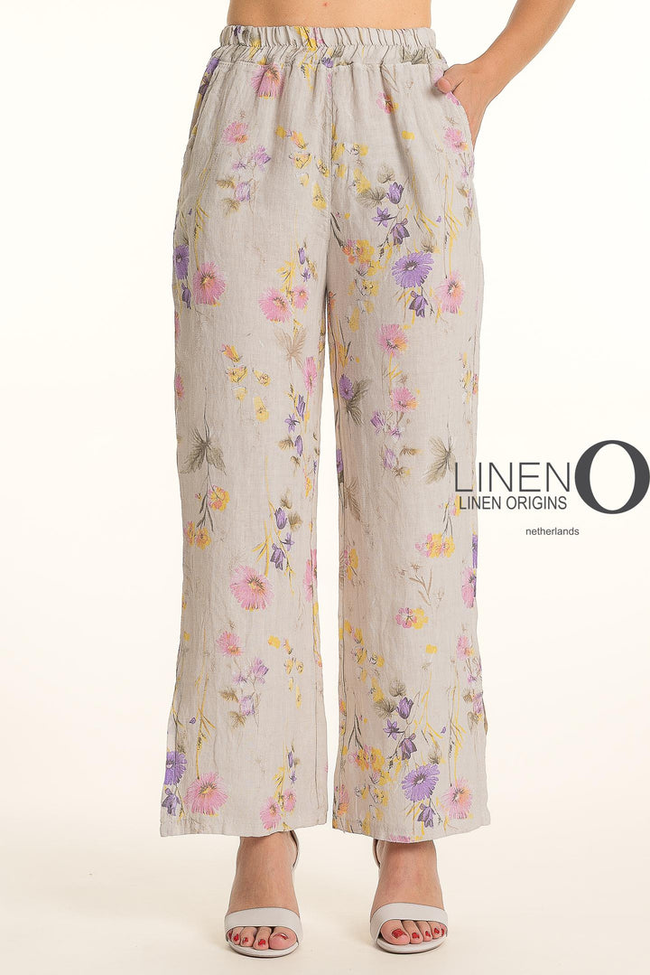 French Linen Pant Straight Leg Slits