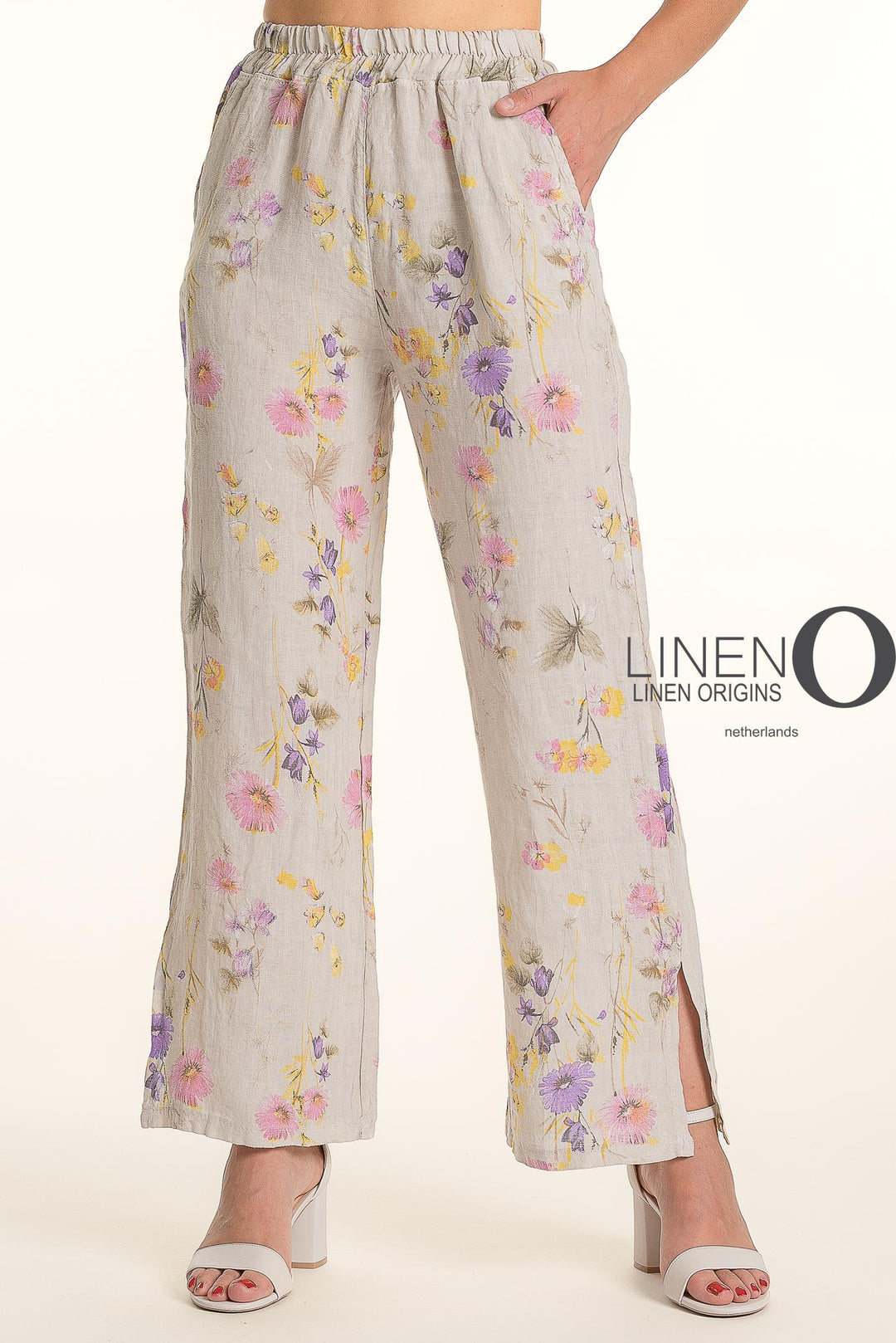 French Linen Pant Straight Leg Slits