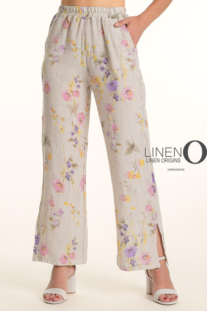 French Linen Pant Straight Leg Slits
