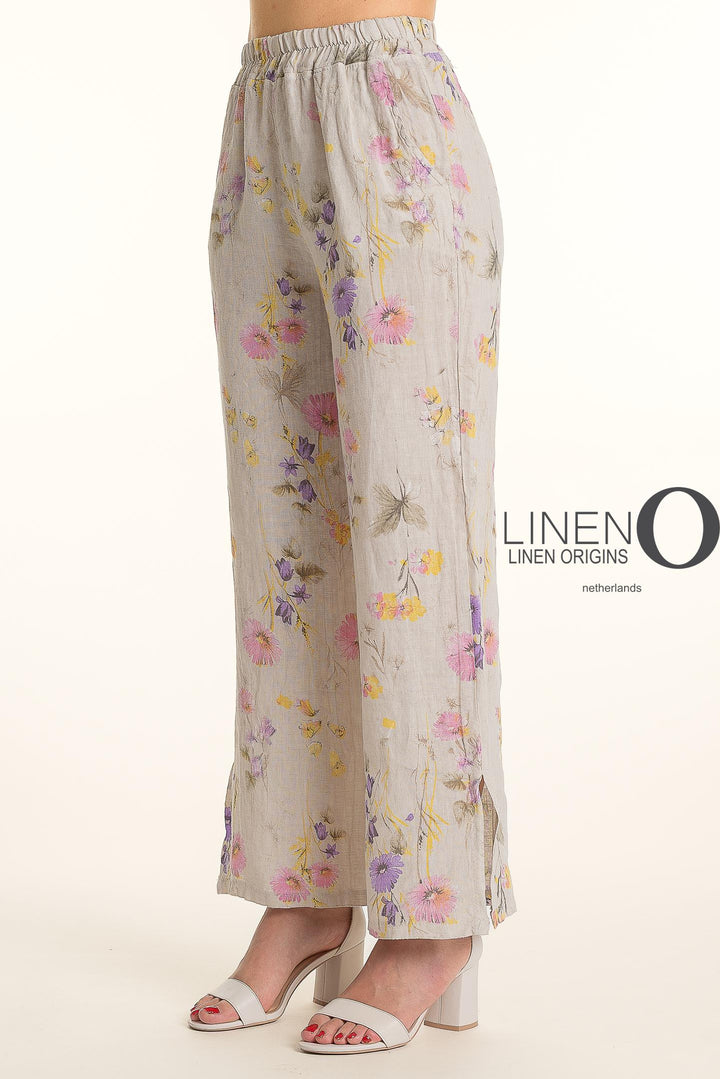 French Linen Pant Straight Leg Slits