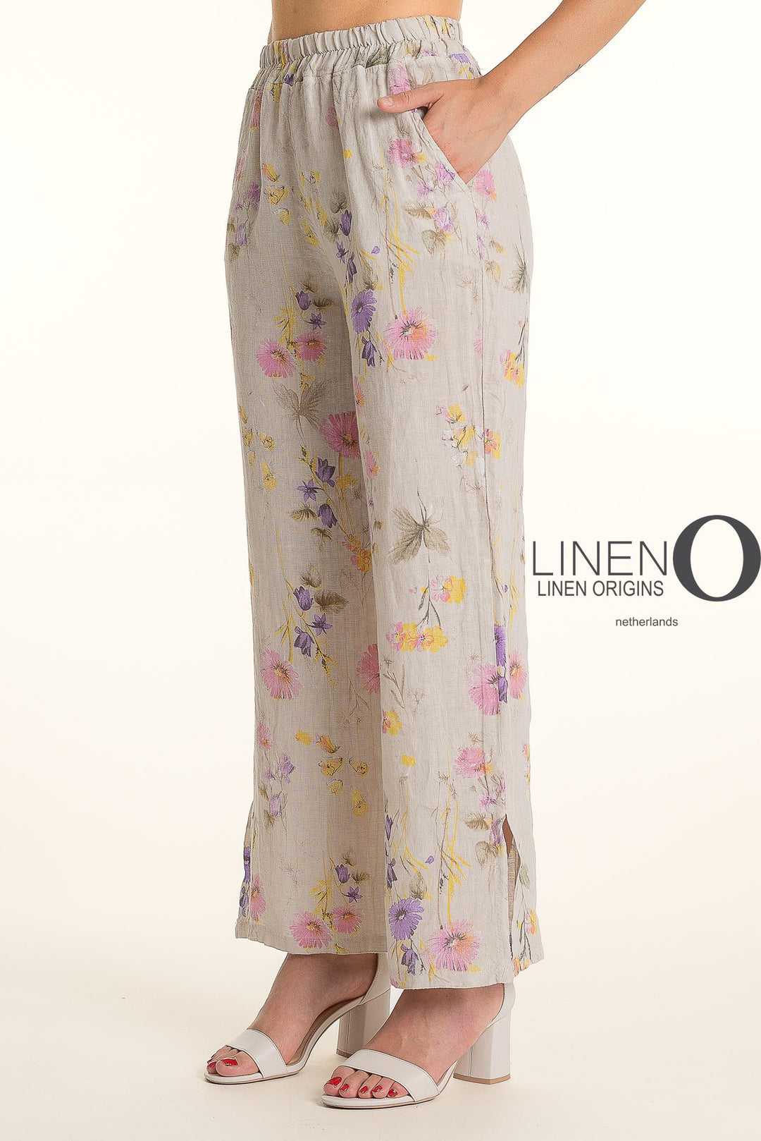 French Linen Pant Straight Leg Slits