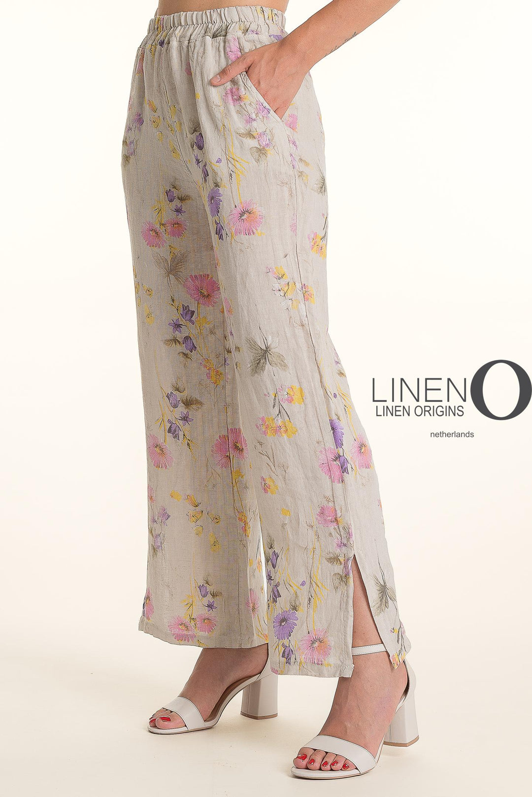 French Linen Pant Straight Leg Slits
