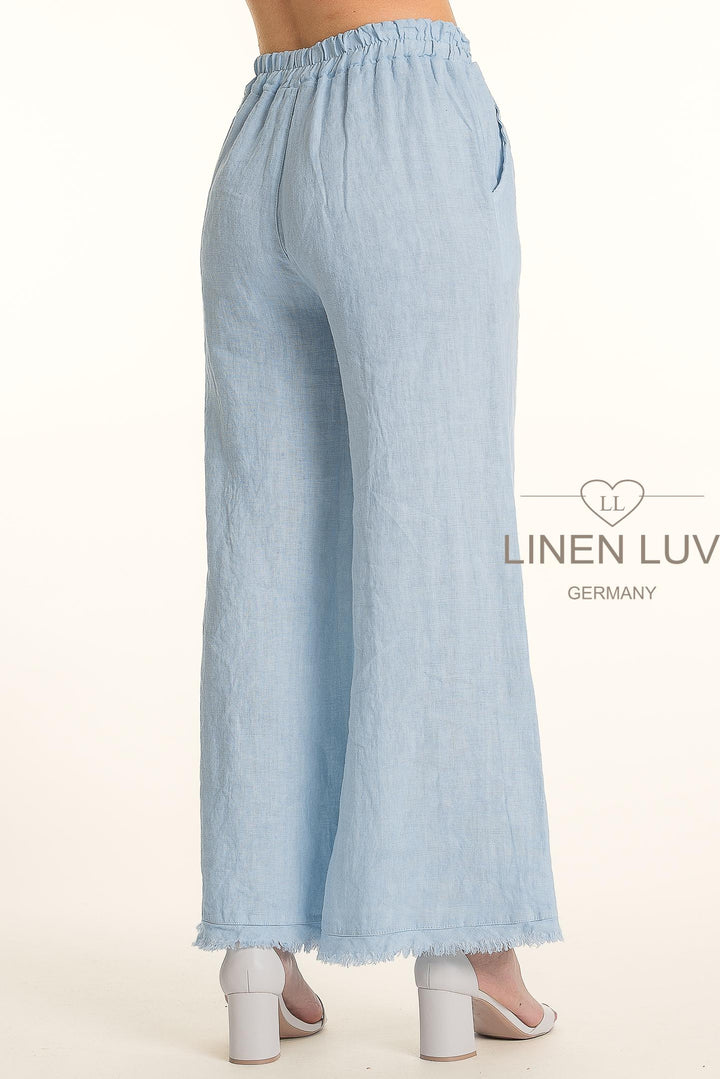 French Linen Pant Raw Edge Accent