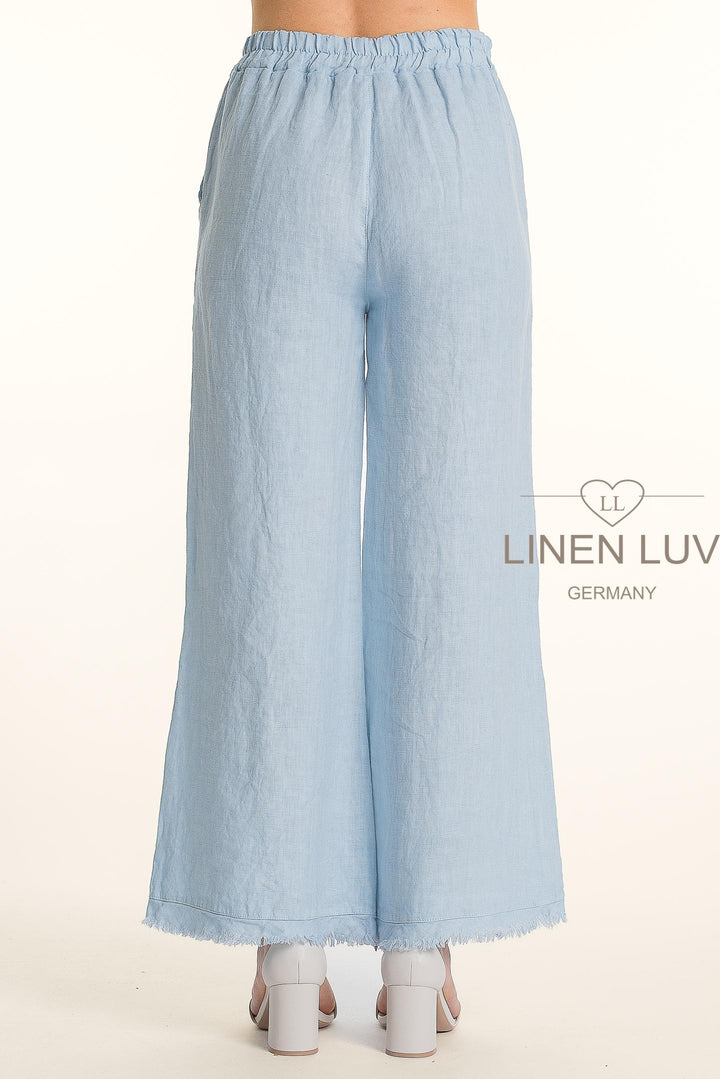 French Linen Pant Raw Edge Accent