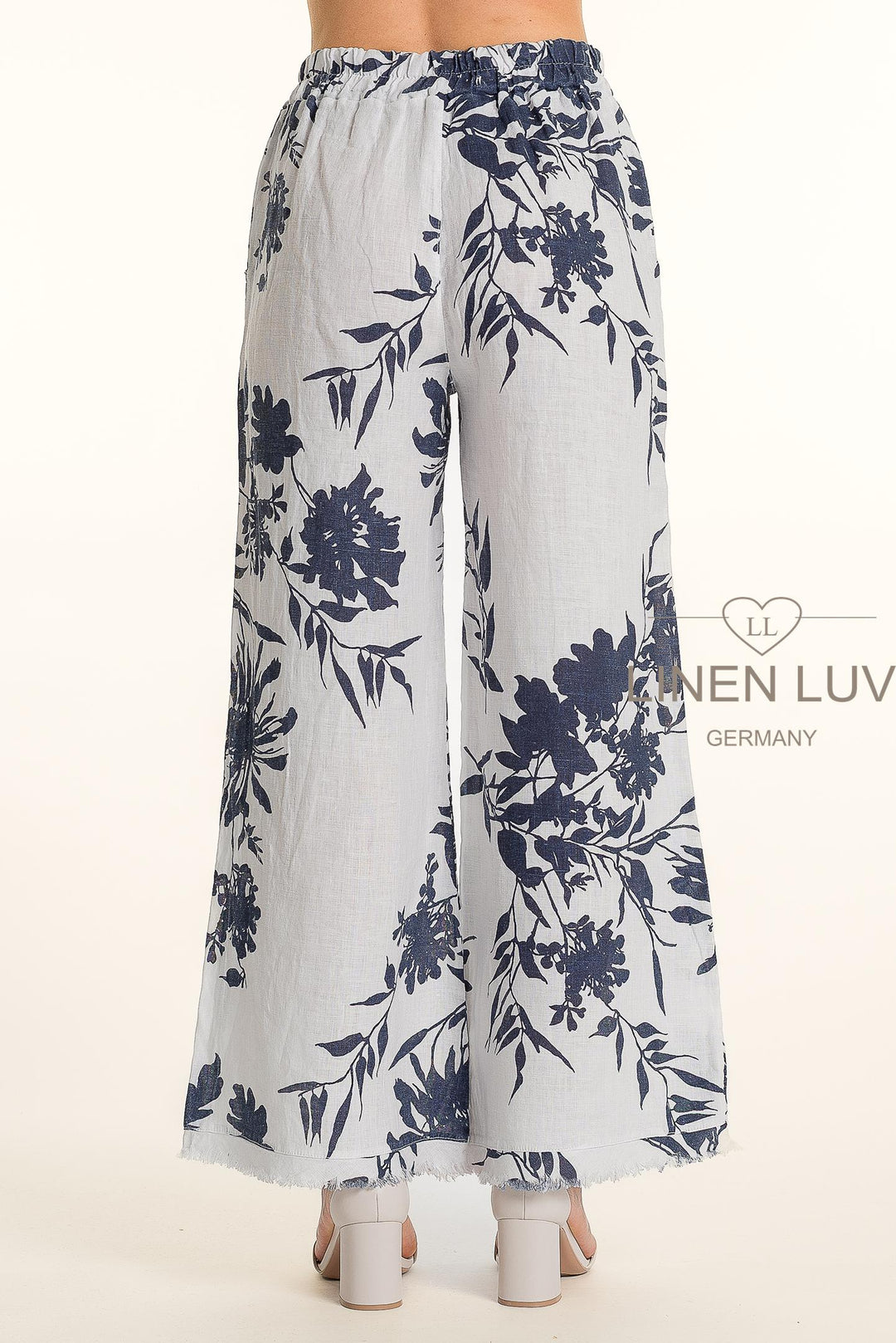 French Linen Pant Raw Edge Accent