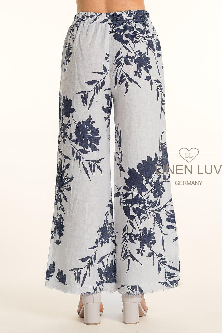 French Linen Pant Raw Edge Accent