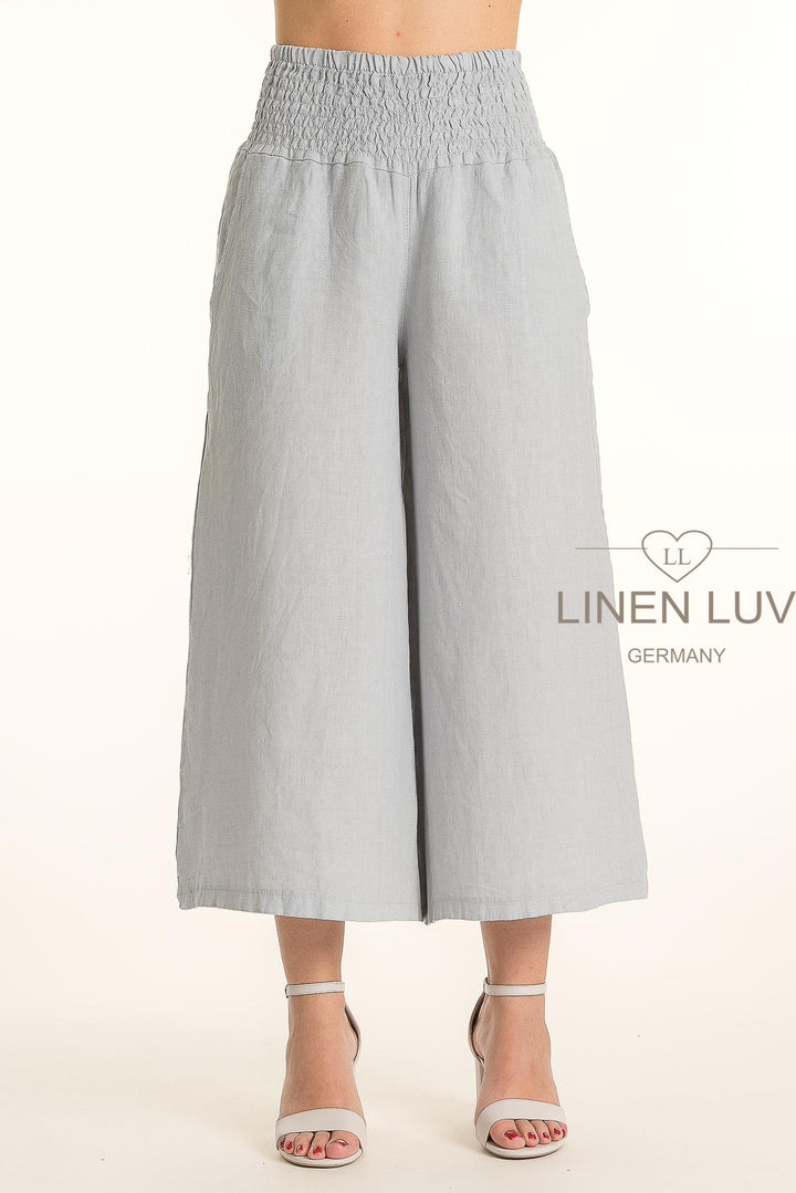 French Linen Crop Palazzo