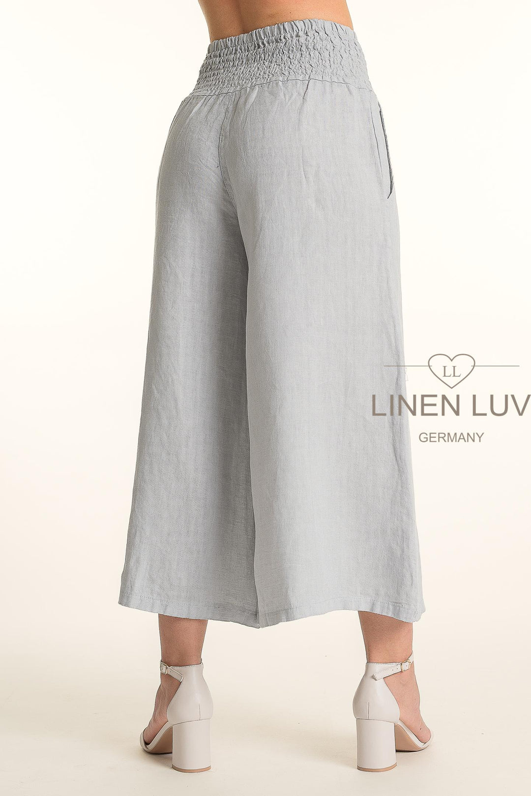 French Linen Crop Palazzo