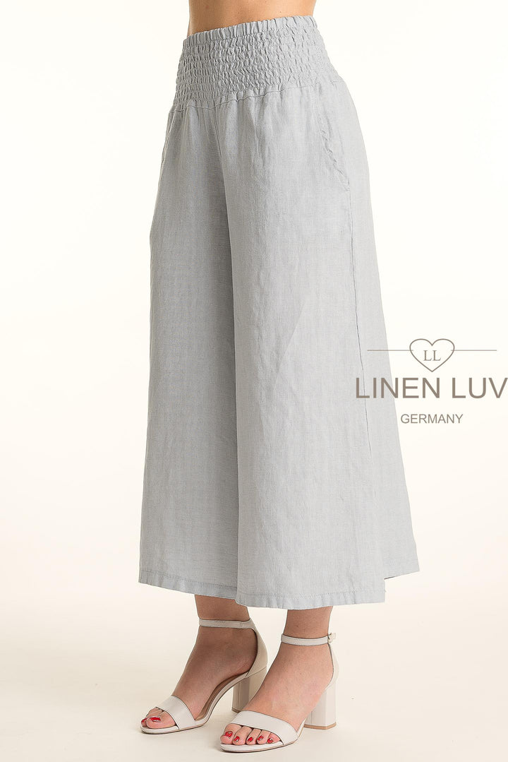 French Linen Crop Palazzo